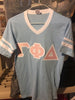 Gamma Phi Delta V-Neck Striped Tee