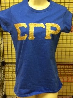 Sigma Gamma Rho Glitter Tee (Cap Sleeve)