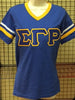 Sigma Gamma Rho V-Neck Striped Tee